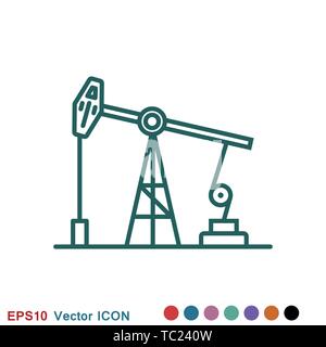 Ölpumpe Symbol logo, Vektor Symbol für Design Stock Vektor