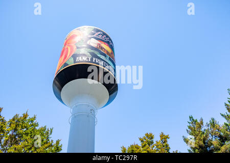 Juni 1, 2019 Sunnyvale/CA/USA - Libby's Water Tower, die nur noch von der einst größte Konservenfabrik in der Welt; es steht jetzt in Th Stockfoto