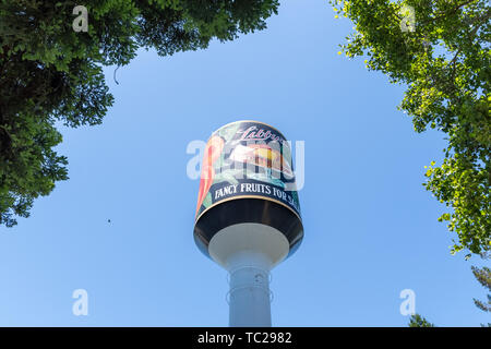 Juni 1, 2019 Sunnyvale/CA/USA - Libby's Water Tower, die nur noch von der einst größte Konservenfabrik in der Welt; es steht jetzt in Th Stockfoto