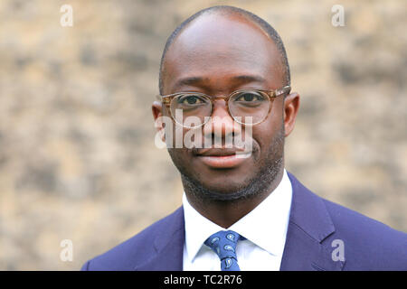 London, UK, 04. Juni 2019. Sam Gyimah, Konservative und Tory Spitzenkandidaten, ehemaliger Bildungsminister. Gyimah warf seinen Hut in den Ring für den Tory Führung am Juni 02nd, werden der erste Kandidat ein zweites Referendum über Brexit zu sichern. Credit: Imageplotter/Alamy leben Nachrichten Stockfoto