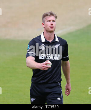 LONDON, ENGLAND. 05. JUNI 2019: James Neesham von Neuseeland während der Bangladesh v Neuseeland, ICC Cricket World Cup match, am Kia Oval, London, England. Quelle: European Sports Fotografische Agentur/Alamy leben Nachrichten Stockfoto