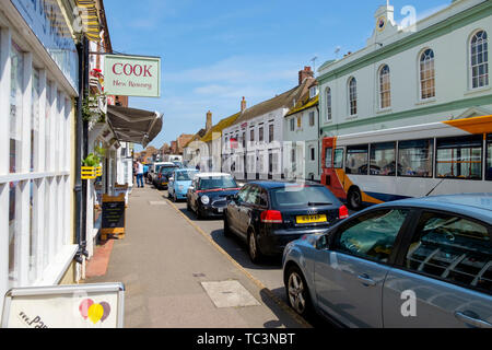 New Romney High Street, Kent, Großbritannien Stockfoto