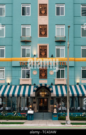 Das Georgian Hotel, ein art deco Gebäude in Santa Monica, Los Angeles, Kalifornien Stockfoto