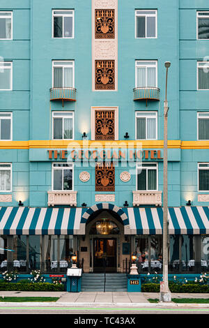 Das Georgian Hotel, ein art deco Gebäude in Santa Monica, Los Angeles, Kalifornien Stockfoto