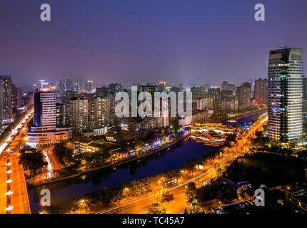 Chengdu Anshun Covered Bridge Stockfoto