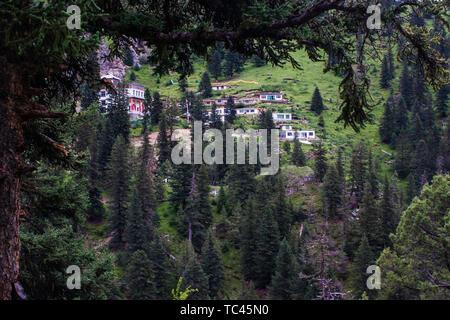 Grand Canyon Landschaft des Baoqian Gar-Tempel, Qinghai Stockfoto