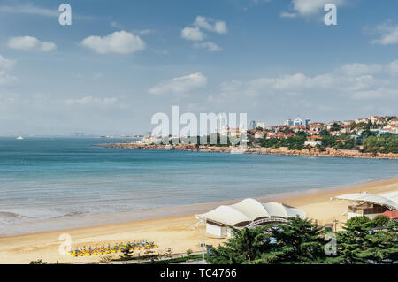 Die Landschaft des ersten Meerwasser Bad in Qingdao, Shandong Stockfoto