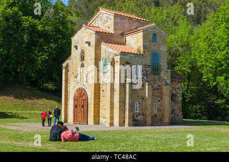 San Miguel de Lillo, Juwel der Prerrománico Asturiano in Oviedo, Asturien, Spanien Stockfoto