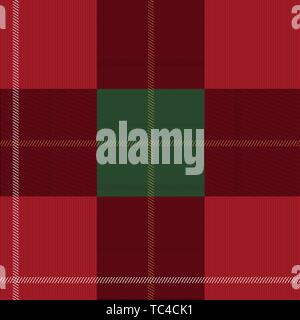 Rot und Grün tartan plaid Schottischen nahtlose Muster. Weihnachten und Neujahr Konzept. Vector Illustration. Textur aus Tartan, Plaid, Kleidung Stock Vektor