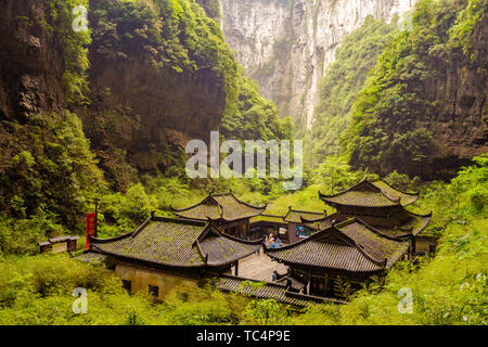 Tiankeng Sanqiao Scenic Area in Wulong County, Provinz Sichuan, China Stockfoto