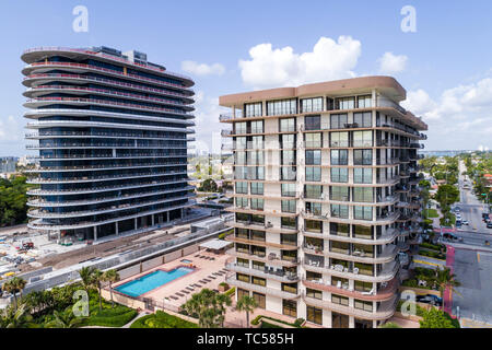 Miami Florida, Surfside, Oceanfront, Eigentumswohnung Wohnapartments Gebäude Gebäude Gehäuse, Wohngebäude, im Bau Stockfoto