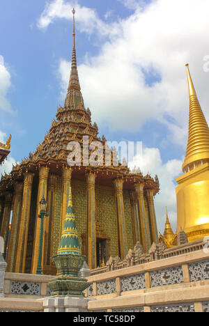 Phra Mondop, die Bibliothek im Wat Phra Kaew, der Tempel des Smaragd Buddha. Stockfoto