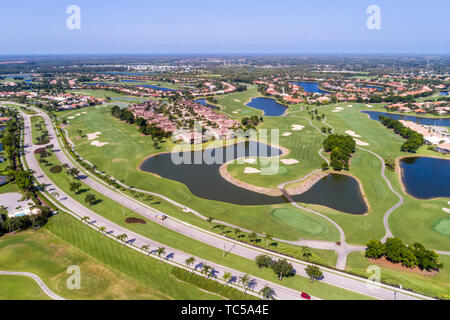 Naples, Florida, Lely Resort Boulevard, GreenLinks, Flamingo Island Club Golfplatz, Häuser, Luftaufnahme von oben, FL190514d59 Stockfoto