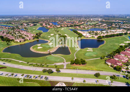 Naples, Florida, Lely Resort Boulevard, GreenLinks, Flamingo Island Club Golfplatz, Häuser, Vogelperspektive oben, Besucher reisen Stockfoto