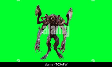 Nukleare post-Apokalypse mutant Soldat 3D-Rendering Stockfoto