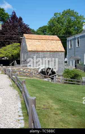 Der malerischen Dexter Grist Mill in Sandwich, Cape Cod, Massachusetts, USA Stockfoto