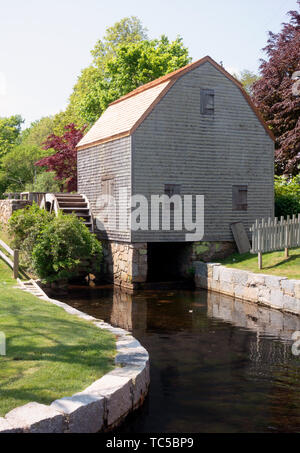 Historische Dexter Grist Mill in Sandwich, Cape Cod, Massachusetts, USA Stockfoto