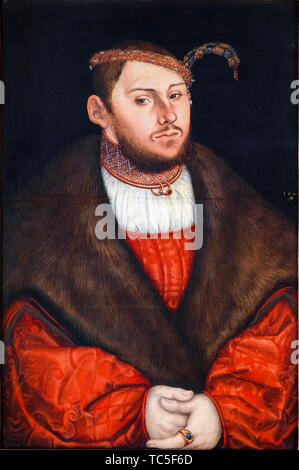 Lucas Cranach der ältere, Johann Friedrich I. (Johann Friedrich), Kurfürst von Sachsen, 1503–1554, Porträtmalerei, 1526 Stockfoto