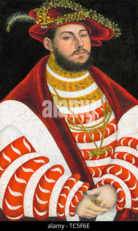 Lucas Cranach der ältere, Johann Friedrich I., Kurfürst von Sachsen, 1503–1554, Porträtmalerei, 1520-1554 Stockfoto