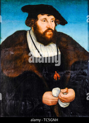 Lucas Cranach der Ältere, König Christian II. von Dänemark, 1481-1559, Portrait Malerei, circa 1523. Stockfoto