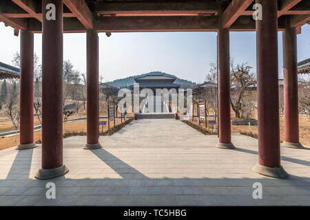 Guan Zhong Memorial Hall,Xishan Dorf, Linzi Qiling Straße, Bezirk, Stadt Zibo, Provinz Shandong Stockfoto