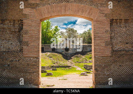 Archäologie Ruinen römischen Zivilisation Katakomben in Rom Tivoli - Latium - Italien Stockfoto