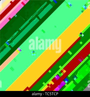 Glitch Diagonal Hintergrund Stock Vektor