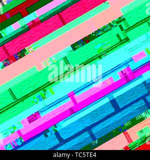 Glitch Diagonal Hintergrund Stock Vektor