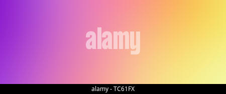Abstrakte Aquarell bunt Blau Lila violette Farbton an rot orange gelb blur Verlaufshintergrund Web Banner Stockfoto