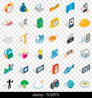 Funktionssymbole, isometrische Stil Stock Vektor