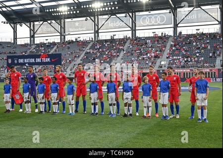 Washington, DC, USA. 5. Juni 2019. Das US-Team ist mit der Masse an Audi Feld in Washington, DC, eingeführt. Credit: Amy Sanderson/ZUMA Draht/Alamy leben Nachrichten Stockfoto