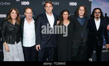 Los Angeles, USA. 05 Juni, 2019. LOS ANGELES, Kalifornien, USA - Juni 05: Nancy Abraham, roee Sharon, Mathew Schmid, Leila Conners, Harun Mehmedinovic und George DiCaprio kommen an der Los Angeles Premiere der HBO 'Ice On Fire" im Los Angeles County Museum der kunst am 5. Juni 2019 in Los Angeles, Kalifornien, USA. (Foto von Xavier Collin/Image Press Agency) Quelle: Bild Presse Agentur/Alamy leben Nachrichten Stockfoto