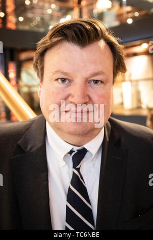 Hamburg, Deutschland. 04 Juni, 2019. Peter Tamm junior, Direktor des Museums und Sohn des späten Museum Gründer Peter Tamm, fotografiert auf dem Internationalen Maritimen Museum. Credit: Christian Charisius/dpa/Alamy leben Nachrichten Stockfoto