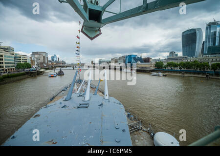 London, Großbritannien. 06 Juni, 2019. Imperial War Museum markiert den 75. Jahrestag der D-Day Landungen an Bord der HMS Belfast. Credit: Guy Bell/Alamy leben Nachrichten Stockfoto