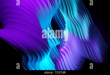 Abstrakte gradient Formen Muster Hintergrund Design. 3D-Darstellung Stockfoto