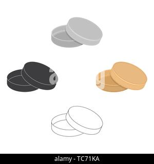 Box, Verpackung, Papier und andere Symbol im Cartoon, schwarz Stil. Shell, Rahmen, Fall Symbole in Sammlung Stock Vektor