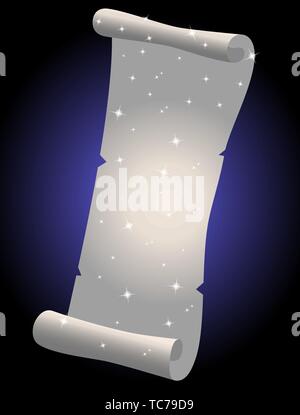 Vector Illustration eines weißen Pergament blättern Stock Vektor