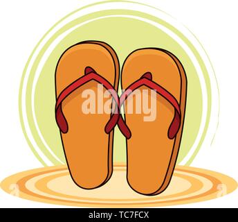 Flip Flops sandalen schuhe Cartoon Stock Vektor