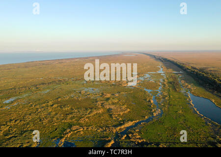 Sino-Russian border See Xingkai See Herbst Farbe Stockfoto