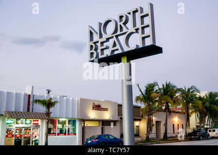 Miami Beach, Florida, North Beach, Normandy Isle, 71. Straße, Schild, FL190430079 Stockfoto