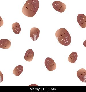 Nahtlose Muster des theatralischen Maske mit trostlosen Emotion. Vector Illustration. Bronze Maske mit Farbverlauf auf weißem Hintergrund. Stock Vektor