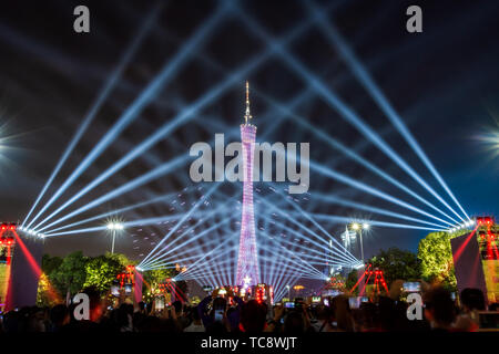 Geniale Szene des Guangzhou International Lighting Festival 2018 Stockfoto