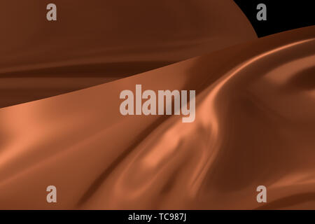 3D-Rendering, fließende Schokolade Hintergrund Stockfoto