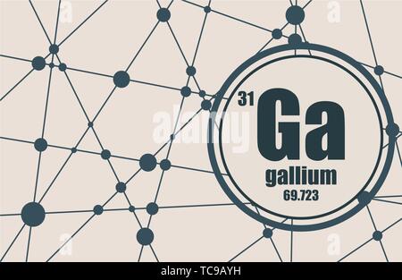 Gallium chemisches Element. Stock Vektor