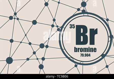 Brom chemisches Element. Stock Vektor
