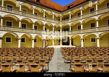 Für Leistung im Thon-Dittmer-Palais Hof, Regensburg, Oberpfalz, Bayern, Deutschland. Stockfoto