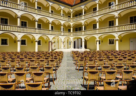 Für Leistung im Thon-Dittmer-Palais Hof, Regensburg, Oberpfalz, Bayern, Deutschland. Stockfoto