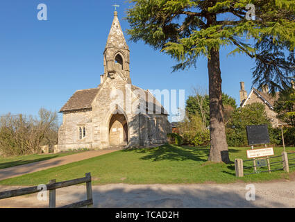 Sevington Victorian Village School, Sevington, in der Nähe der Grittleton, Wiltshire, England, Großbritannien gebaut 1848 von Joseph Neeld Stockfoto