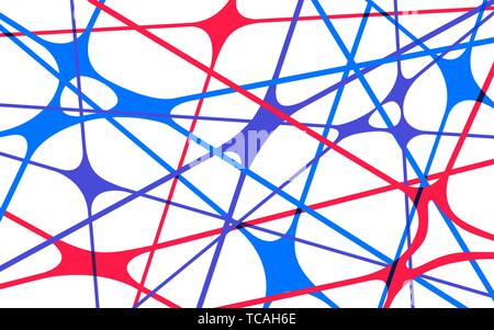 Zusammenfassung Hintergrund. Farbe verbunden Linien auf weißem Hintergrund. Vector Illustration Stock Vektor