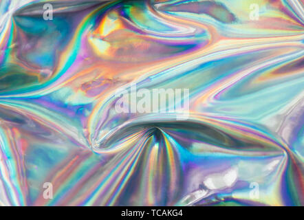 Holographische irisierende abstrakten verwischt Oberfläche. Holographische Gradienten. Stockfoto